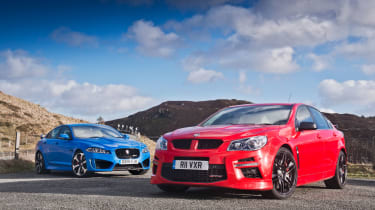 Jaguar XFR-S &amp; Vauxhall VXR8 GTS