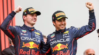 Sergio Pérez and Max Verstappen