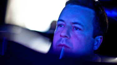 Richard Meaden drives virtual F1 car