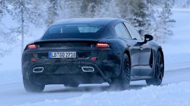 Porsche Mission E – winter testing – rear
