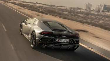 Lamborghini Huracan EVO silver - rear