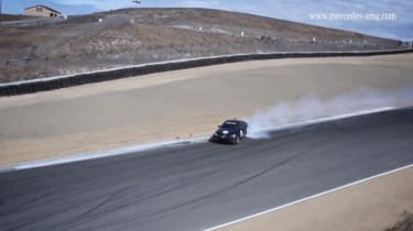 Video: C63 AMG drifts the Corkscrew