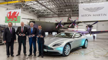 Aston Martin St Athan facility - Andy Palmer, Carwyn Jones, Sir Michael Fallon, Alun Cairns
