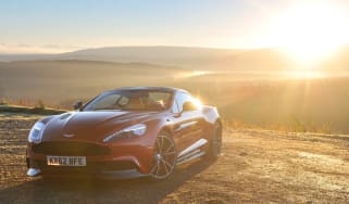 New Aston Martin Vanquish sunset