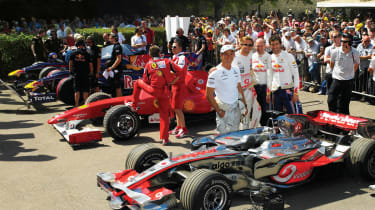 2012 Goodwood Festival of Speed Formula 1 cars and drivers