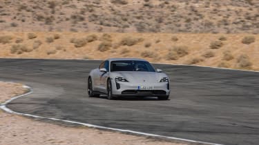 Porsche Taycan GTS 2022 review – front cornering 2