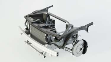 HWA Evo Mercedes 190E restomod front structure