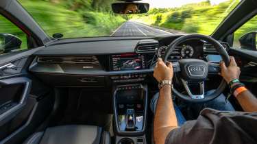 Audi S3 interior driving