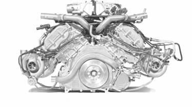 McLaren P1 3.8-litre twin-turbo V8 engine