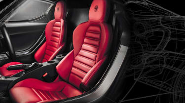 Alfa Romeo 4C red leather sports seats