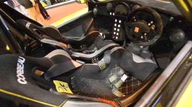 Radical RXC sports car interior Corbeau bucket seats
