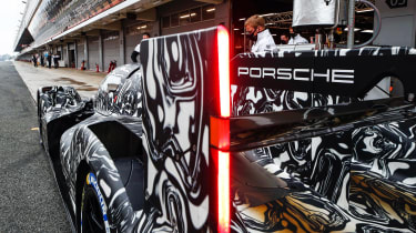 Porsche LMDh Barc testing – wing