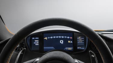 McLaren P1 dials display steering wheel paddles