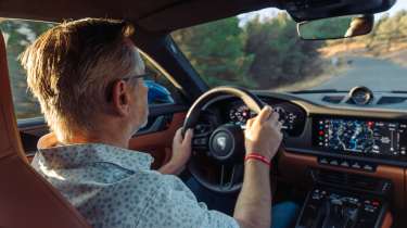 Porsche 911 Turbo S interior driving