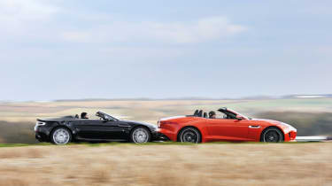 Jaguar F-type V8 S vs Aston Martin V8 Vantage Roadster