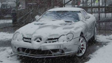 Mercedes McLaren SLR in snow