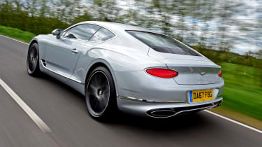 Bentley Continental GT review – silver rear tracking