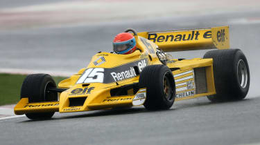 Jean-Pierre Jabouille driving the Renault RS01