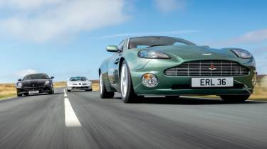 Aston Martin Vanquish, Ferrari 599 and McLaren-Mercedes SLR