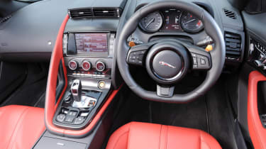 Jaguar F-type V8 S Roadster red interior