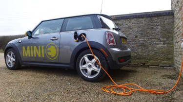 Mini E electric charging up