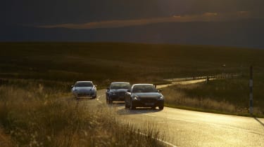 Porsche Panamera v Maserati Quattroporte S v Jaguar XFR