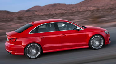 Audi S3 Saloon red side profile