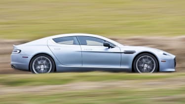 Aston Martin Rapide S silver side profile