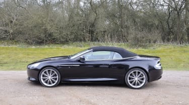 Aston Martin Virage Volante roof up side profile