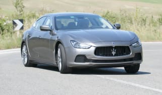 Maserati Ghibli cornering sideways drift