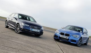 Audi S3 v BMW M135i track video