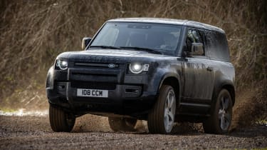 Land Rover Defender 90 V8 – slide off road