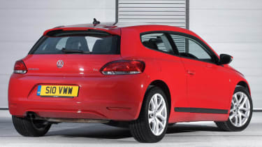 VW Scirocco 1.4 TSI 160 rear view red