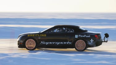Ice record breaking Bentley Continental Supersports Convertible at Cholmondeley