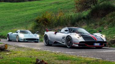 Pagani Huayra Codalunga and Roadster BC – front