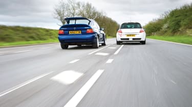 Ford Escort RS Cosworth and Renault Megane R26.R
