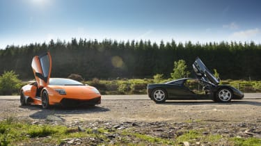 McLaren F1 and Lamborghini Murcielago