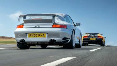 Porsche 911 (996) GT2 and Lamborghini Murcielago SV