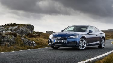 Audi A5 coupe blue - front static