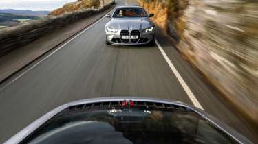 BMW M4 v Porsche 911 front