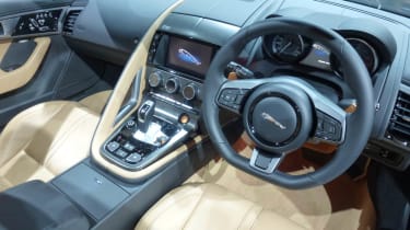 Jaguar F-type black Paris motor show interior