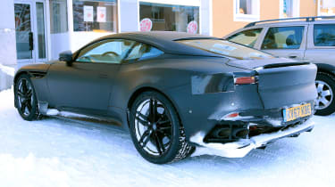 Aston Vanquish winter spy - rear quarter