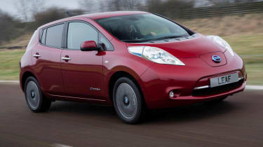 2013 Nissan Leaf red front