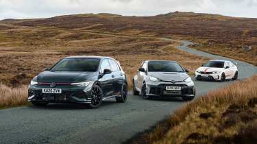 Golf GTI v GR Yaris Aero v Civic Type R