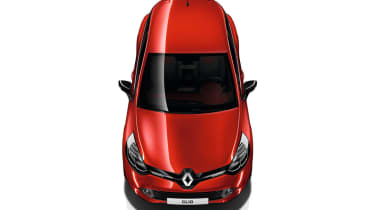 2012 Renault Clio red overhead view