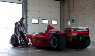 Michael Schumacher's Ferrari F1 car driven