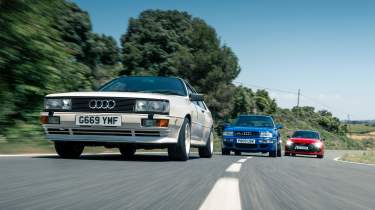 Audi Quattro, RS2 and RS3