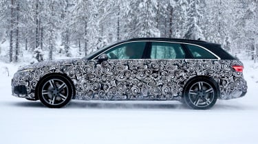 New Audi A4 spied side