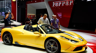 Ferrari 458 Speciale Aperta at the Paris motor show