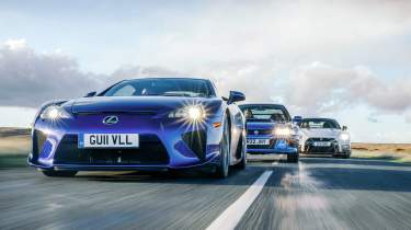 Lexus LFA v Nissan GT-R Nismo v Subaru Impreza 22B